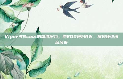 Viper与Scout的精准配合，助EDG横扫RW，展现顶级团队风采