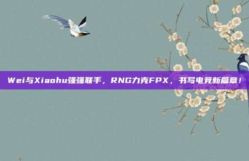 Wei与Xiaohu强强联手，RNG力克FPX，书写电竞新篇章！