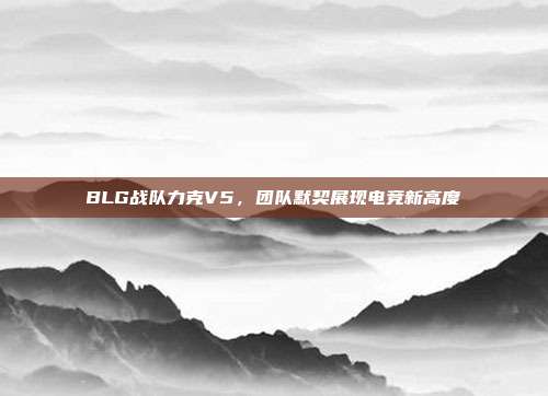 BLG战队力克V5，团队默契展现电竞新高度