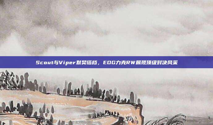 Scout与Viper默契搭档，EDG力克RW展现顶级对决风采