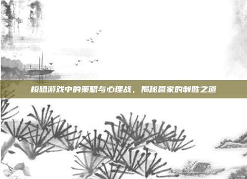 梭哈游戏中的策略与心理战，揭秘赢家的制胜之道